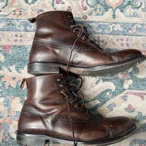 J Lindeberg Brown Italian Boots Sz 10